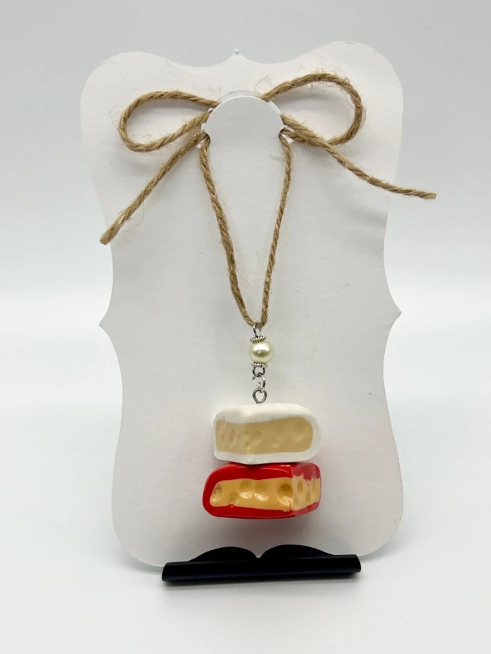Handmade Cheese Ornaments – Brie Round, Gouda Round & Brie/Gouda Stack